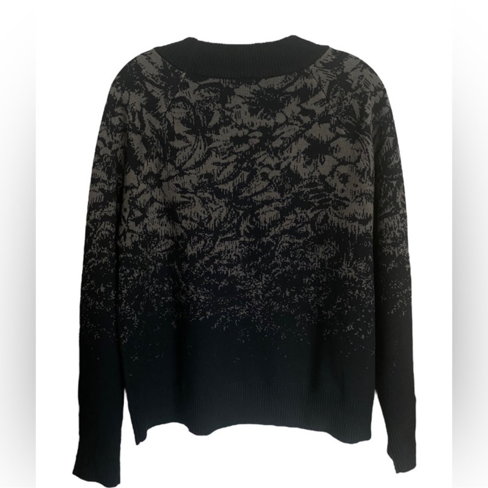 Athleta Jacquard Textured Crew Sweater Black And Brown Size Medium - Picture 4 of 6